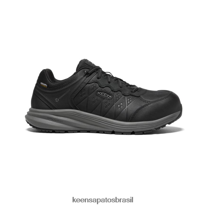 KEEN calçados J8VDXX163 preto/arma metálica vista energy+ à prova d'água (biqueira de fibra de carbono) homens