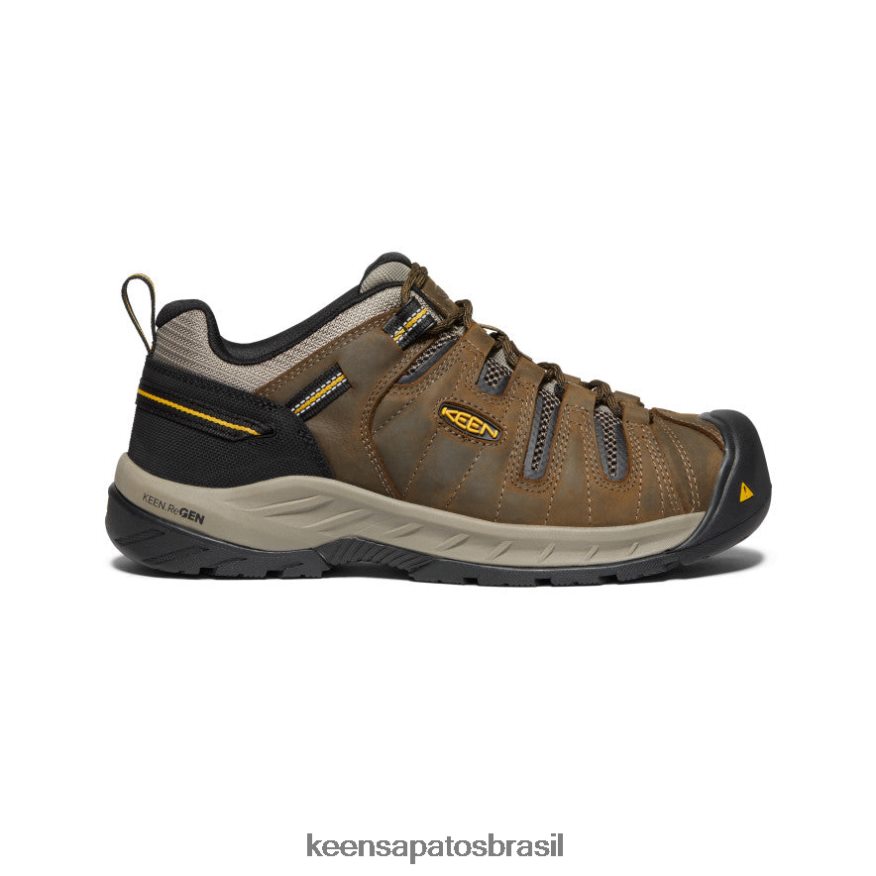 KEEN calçados J8VDXX180 cascata marrom/haste dourada pederneira ii (dedo mole) homens