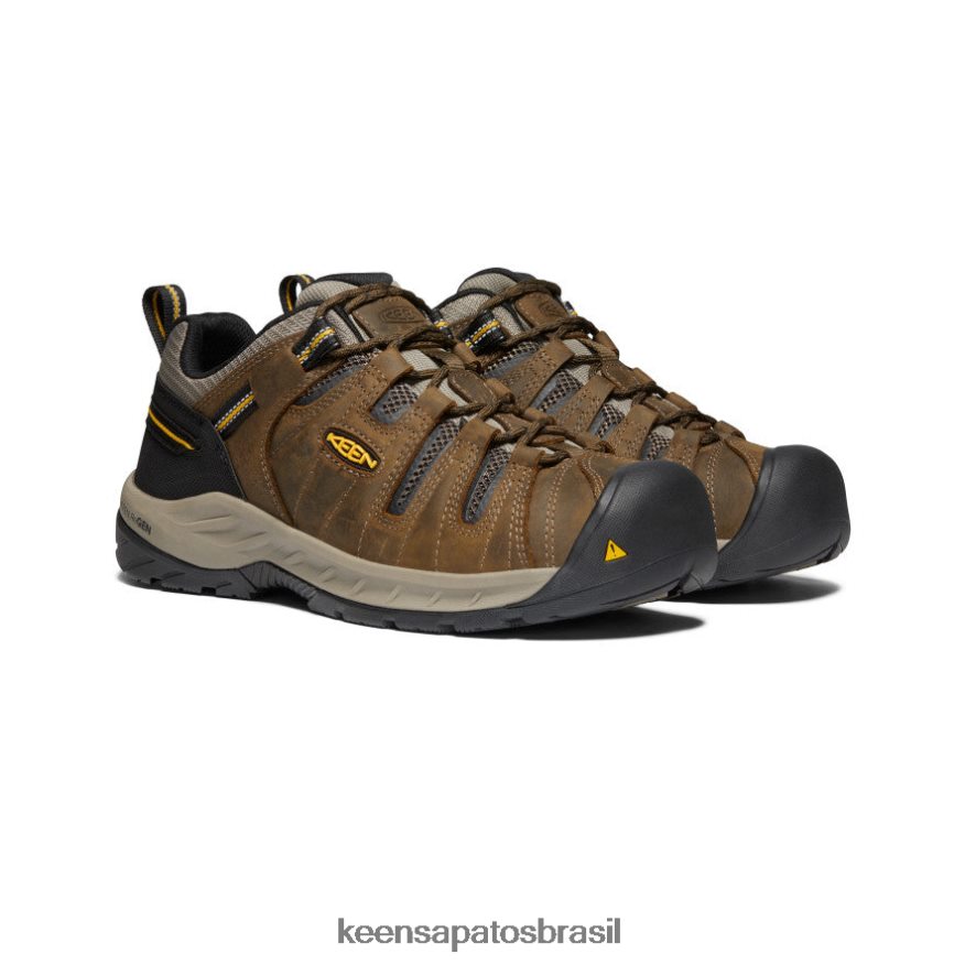 KEEN calçados J8VDXX180 cascata marrom/haste dourada pederneira ii (dedo mole) homens