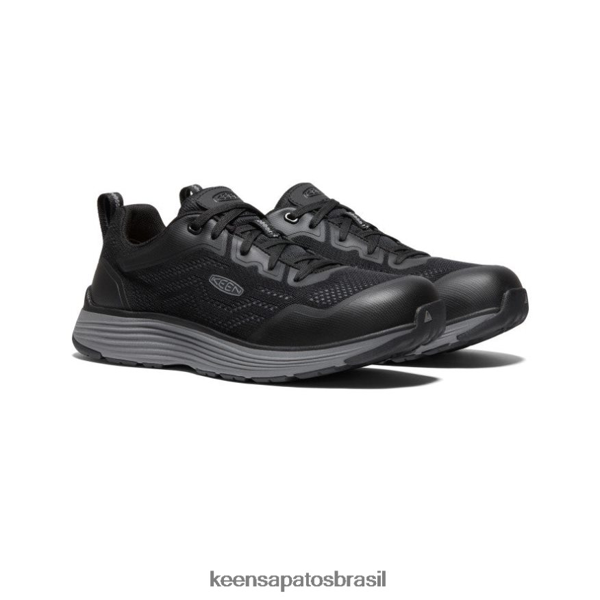 KEEN calçados J8VDXX198 cinza aço/preto sparta 2 esd (dedo macio) homens