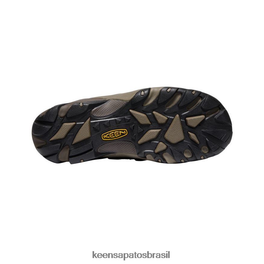 KEEN calçados J8VDXX302 cascata marrom/tijolo cozido Lansing baixo (biqueira de aço) homens