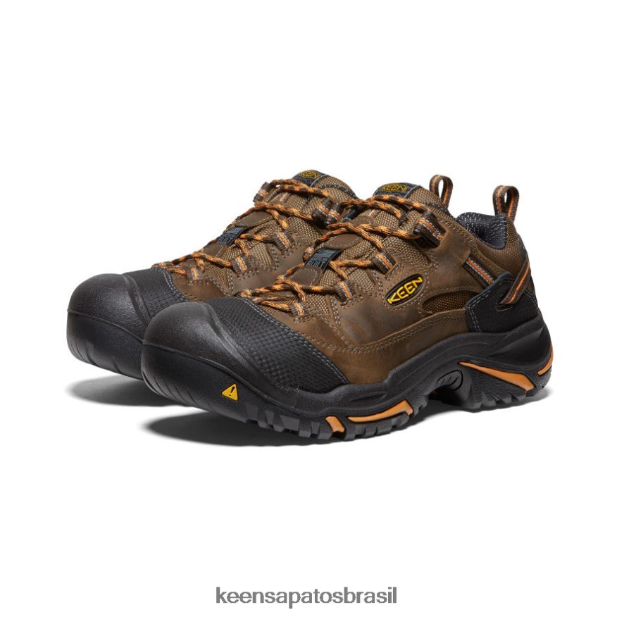 KEEN calçados J8VDXX349 cascata/ocre laranja Braddock baixo (dedo macio) homens