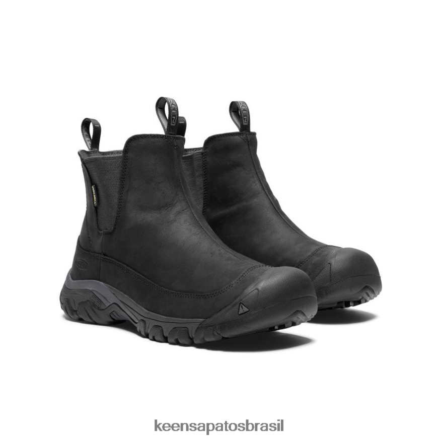 KEEN calçados J8VDXX145 Corvo Preto bota impermeável de ancoragem iii homens