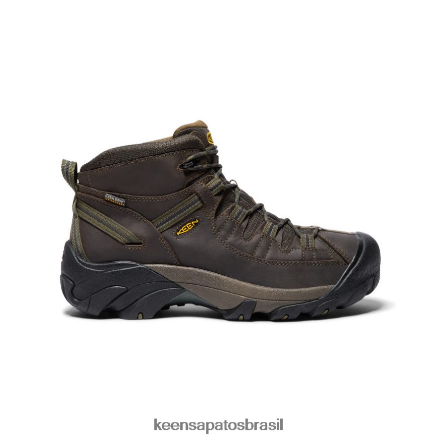 KEEN calçados J8VDXX156 cantina/azeitona escura bota caminhada impermeável targhee ii mid homens