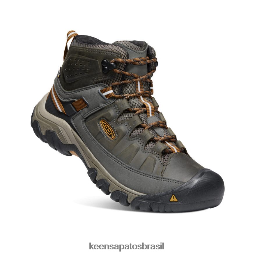 KEEN calçados J8VDXX246 azeitona preta/castanho dourado targhee iii impermeável médio largo homens