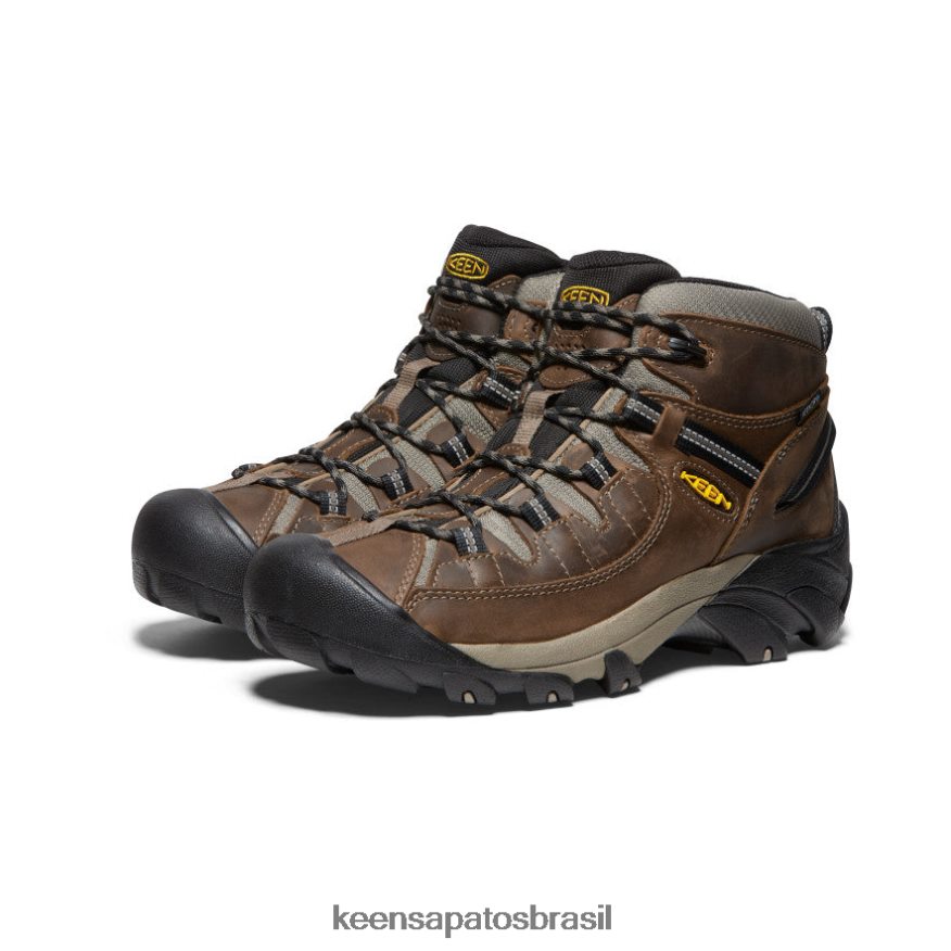 KEEN calçados J8VDXX248 shitake/tigrado targhee ii impermeável médio largo homens