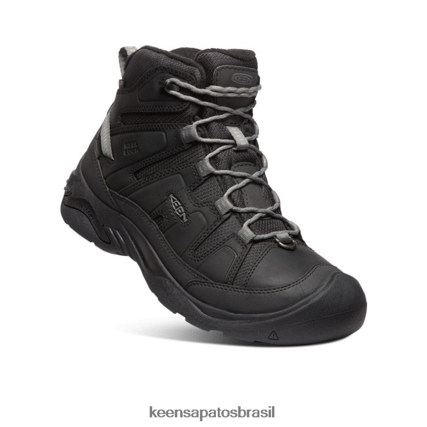 KEEN calçados J8VDXX369 preto/cinza aço circadia polar médio homens