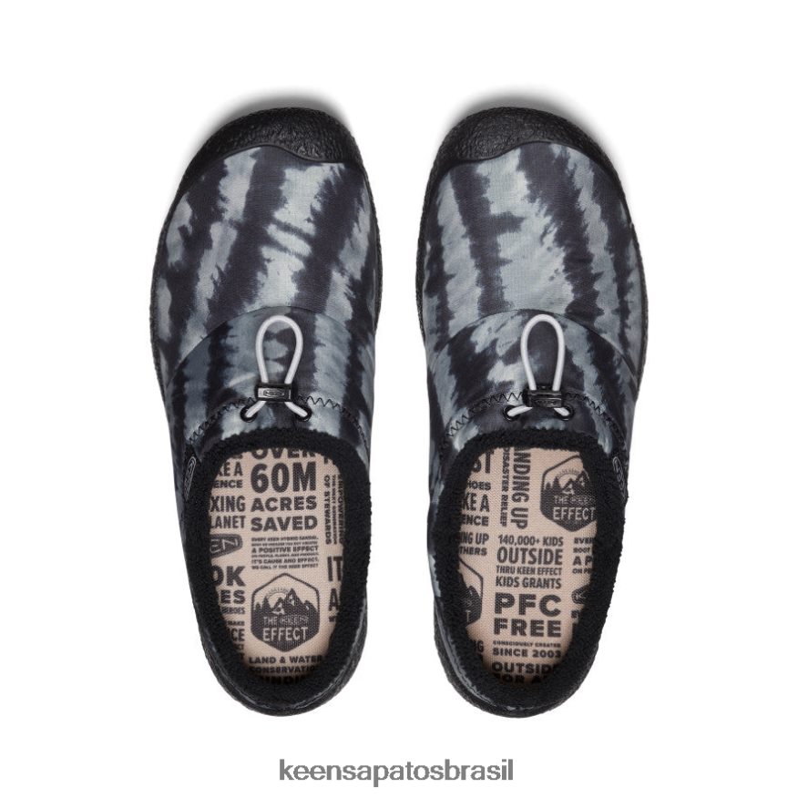 KEEN calçados J8VDXX98 tintura de gravata preta Howser III slide homens