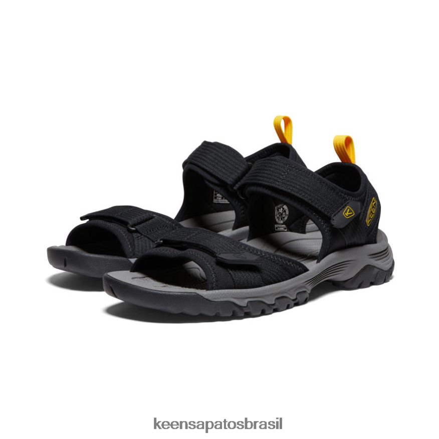KEEN calçados J8VDXX318 Preto amarelo targhee iii dedo aberto h2 homens