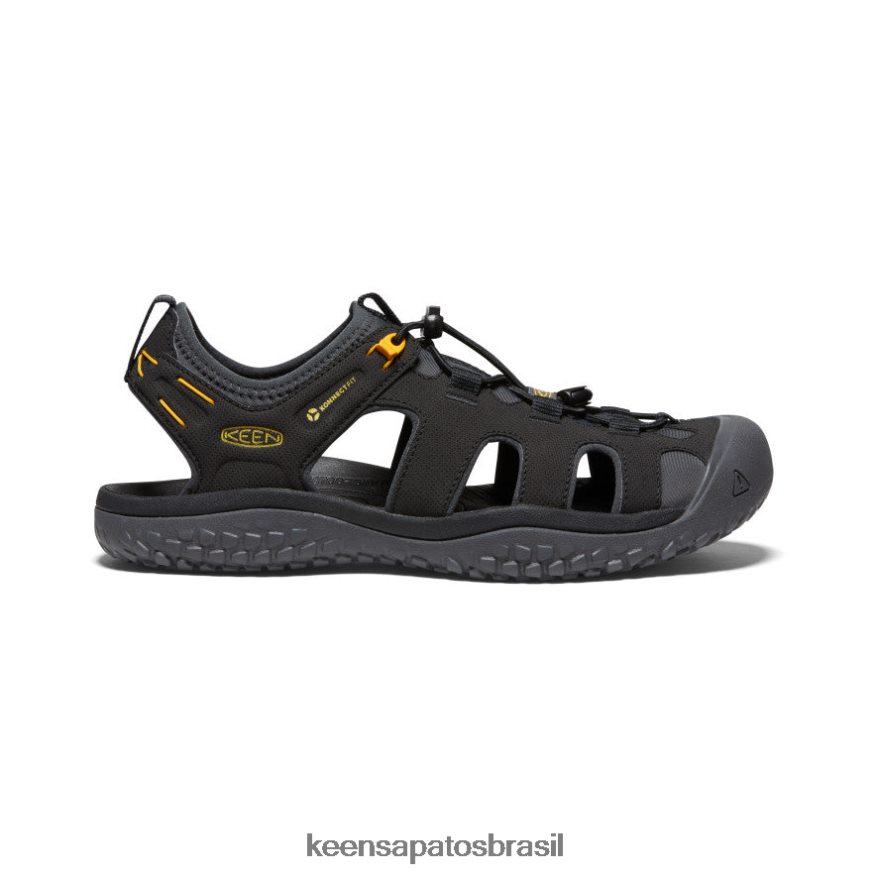 KEEN calçados J8VDXX342 ouro Preto sandália solr homens