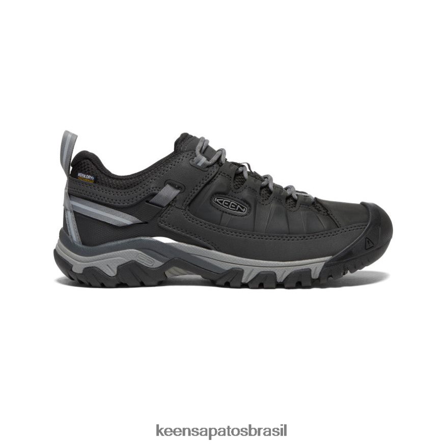 KEEN calçados J8VDXX147 preto/cinza aço targhee iii à prova d'água homens