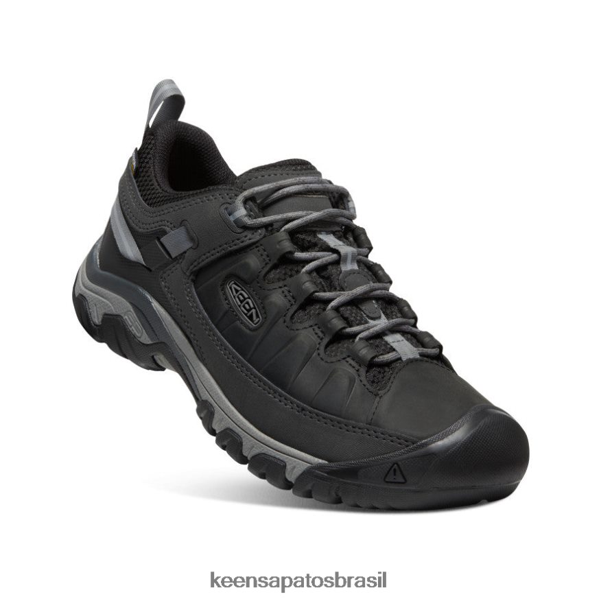 KEEN calçados J8VDXX147 preto/cinza aço targhee iii à prova d'água homens