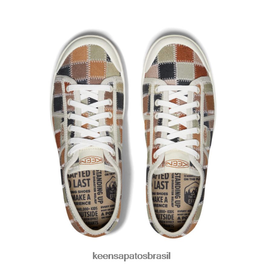 KEEN calçados J8VDXX217 colcha de retalhos tênis de couro colheita eldon homens