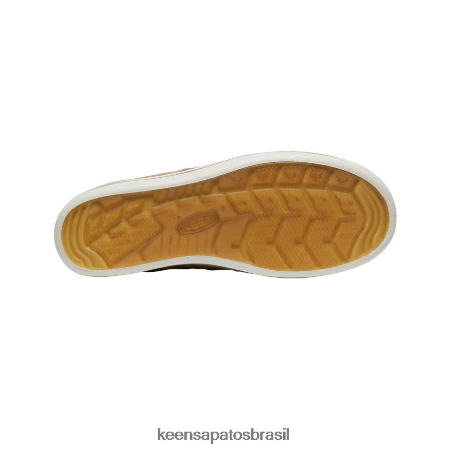 KEEN calçados J8VDXX285 bétula bege/prata tênis de couro colheita eldon homens