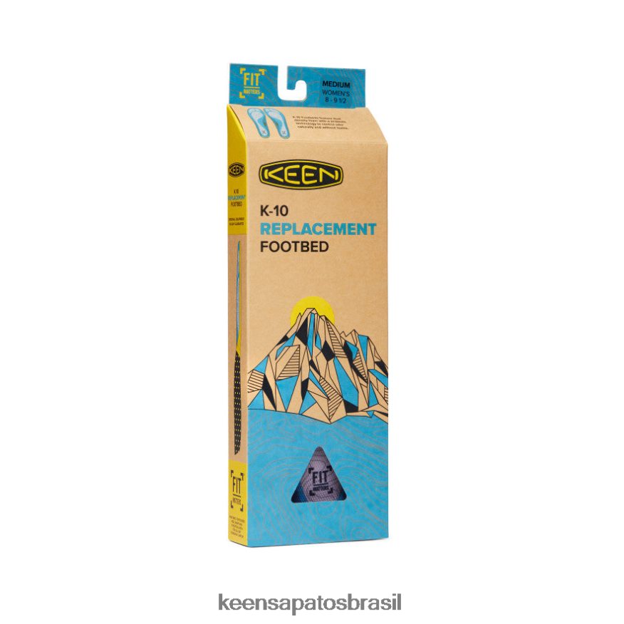 KEEN acessórios J8VDXX652 oceano azul palmilha de reposição k-10 externa mulheres