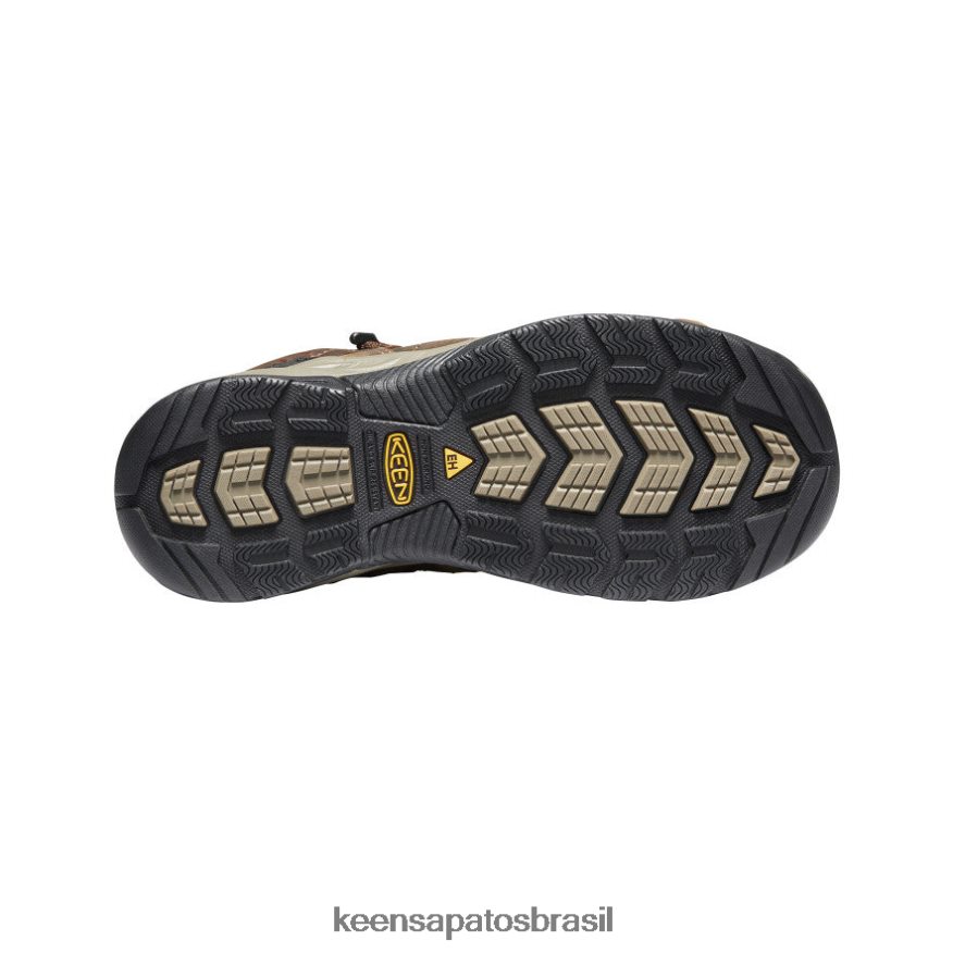 KEEN calçados J8VDXX608 cascata marrom/pó de tijolo bota impermeável flint ii (dedo macio) mulheres