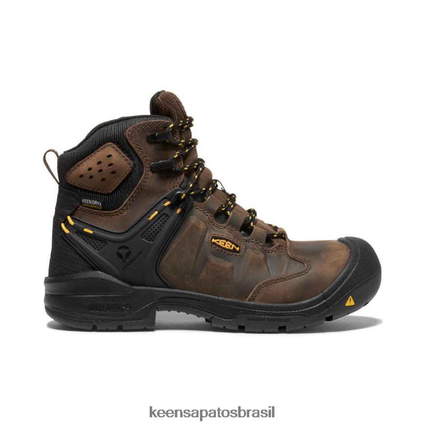 KEEN calçados J8VDXX617 terra escura/preta dover 6" mulheres