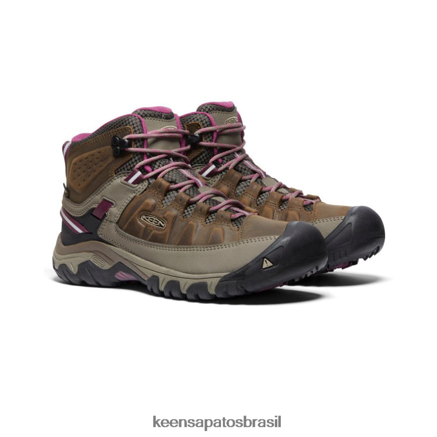 KEEN calçados J8VDXX569 weiss/boysenberry targhee iii impermeável médio mulheres
