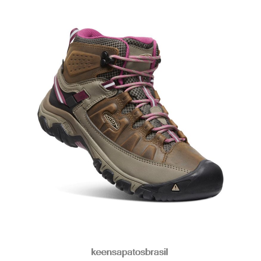 KEEN calçados J8VDXX569 weiss/boysenberry targhee iii impermeável médio mulheres
