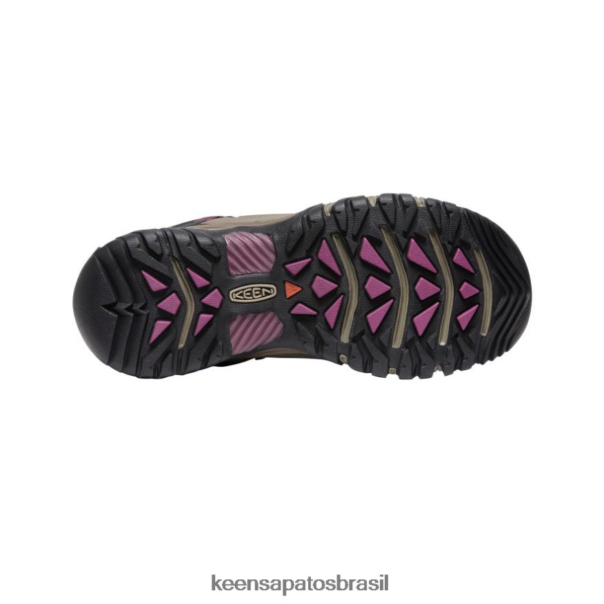 KEEN calçados J8VDXX569 weiss/boysenberry targhee iii impermeável médio mulheres