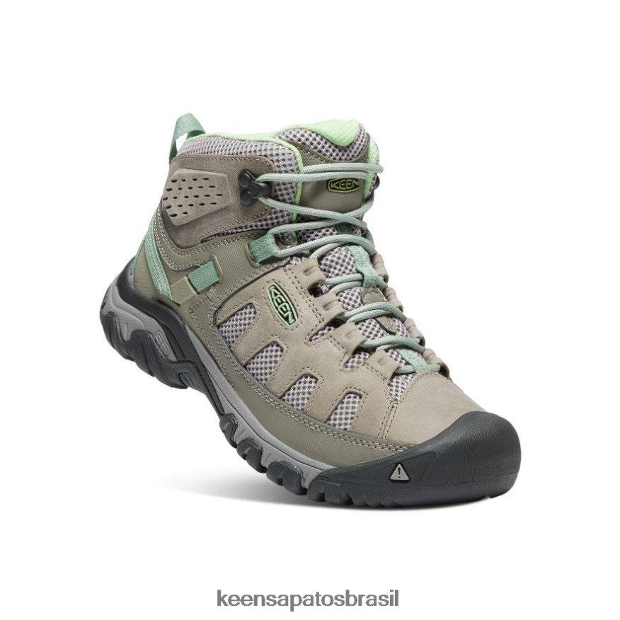 KEEN calçados J8VDXX586 fumo/verde silencioso ventilação targhee no meio mulheres