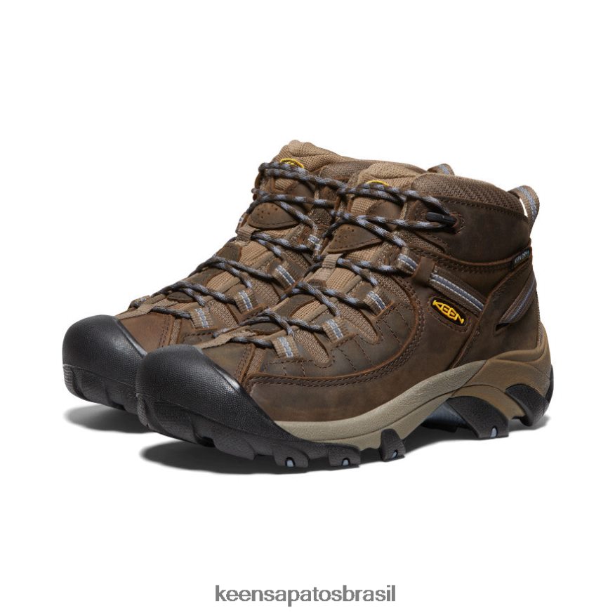 KEEN calçados J8VDXX618 ardósia preta/pedra de sílex targhee ii impermeável médio mulheres