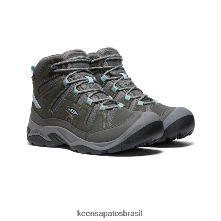 KEEN calçados J8VDXX639 cinza aço/azul nuvem bota impermeável circadia mulheres