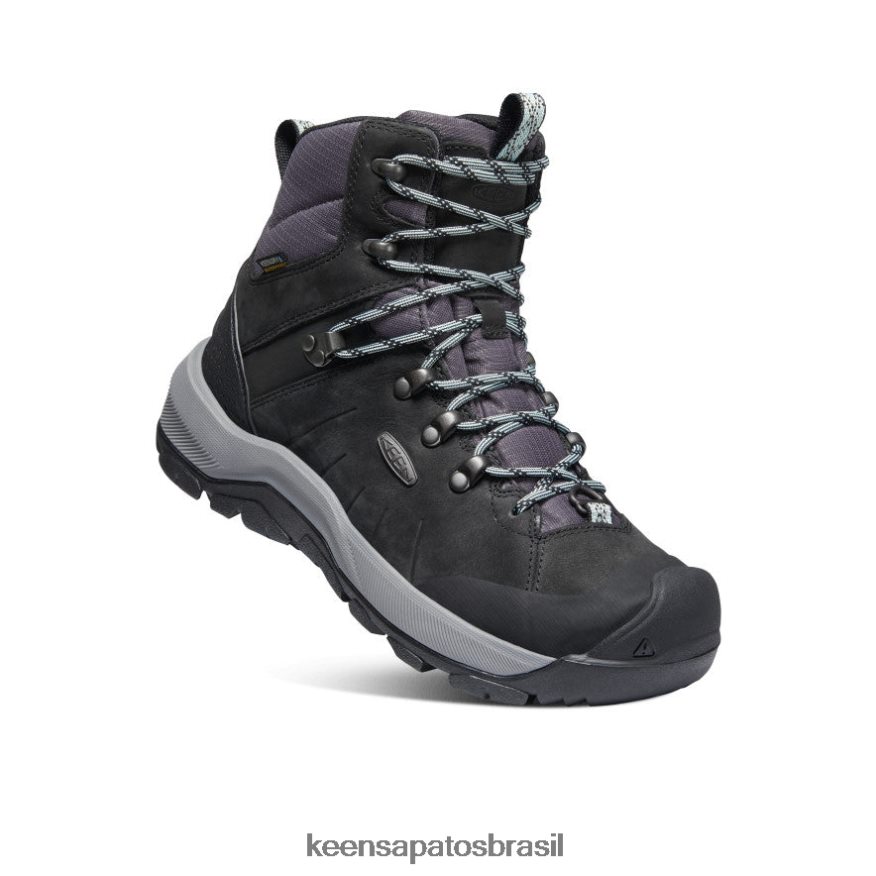 KEEN calçados J8VDXX684 preto/cinza porto bota polar revel iv mulheres