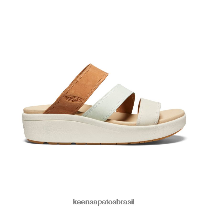 KEEN calçados J8VDXX442 couro natural/claramente água slide de eletricidade mulheres