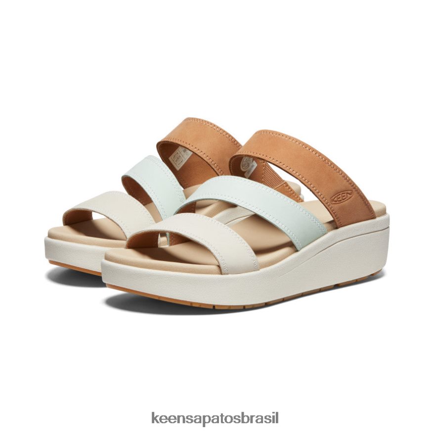 KEEN calçados J8VDXX442 couro natural/claramente água slide de eletricidade mulheres