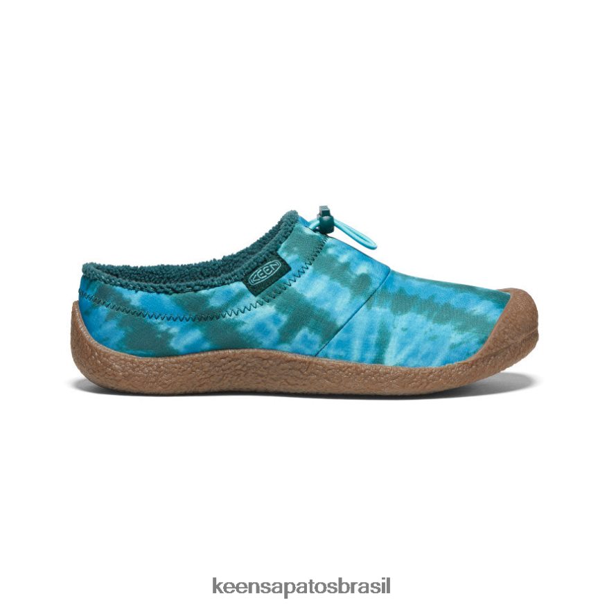 KEEN calçados J8VDXX483 tie-dye musgo marinho Howser III slide mulheres