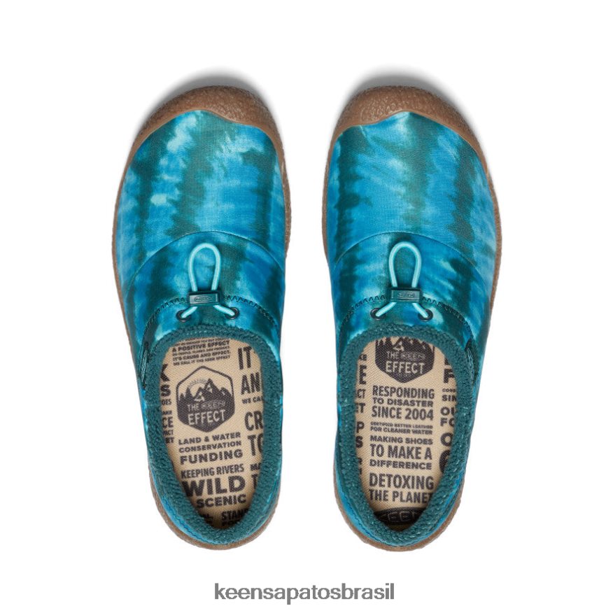 KEEN calçados J8VDXX483 tie-dye musgo marinho Howser III slide mulheres