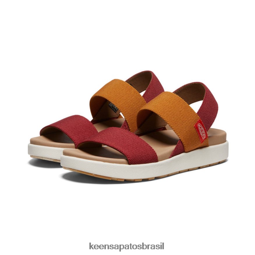 KEEN calçados J8VDXX416 merlot/bétula sandália elle tiracolo mulheres