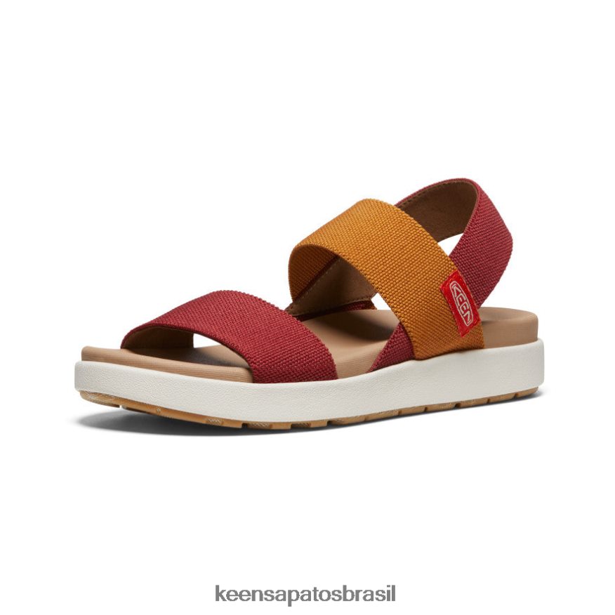 KEEN calçados J8VDXX416 merlot/bétula sandália elle tiracolo mulheres