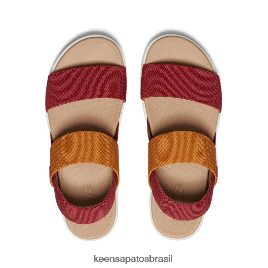 KEEN calçados J8VDXX416 merlot/bétula sandália elle tiracolo mulheres
