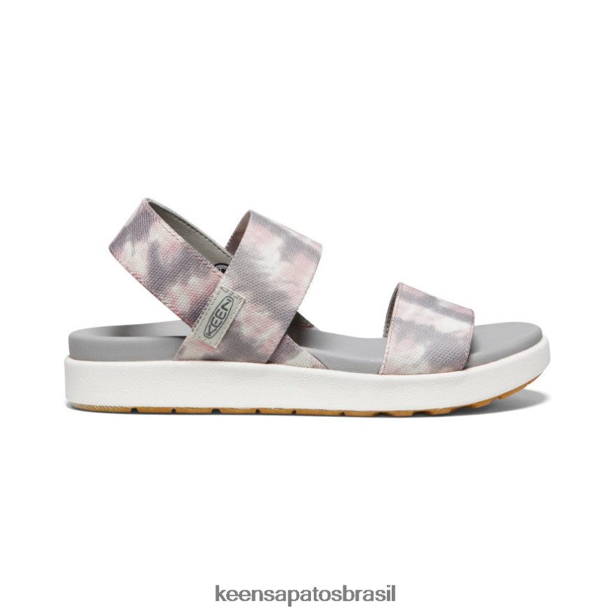 KEEN calçados J8VDXX420 tie dye fulvo/branco estrela sandália elle tiracolo mulheres
