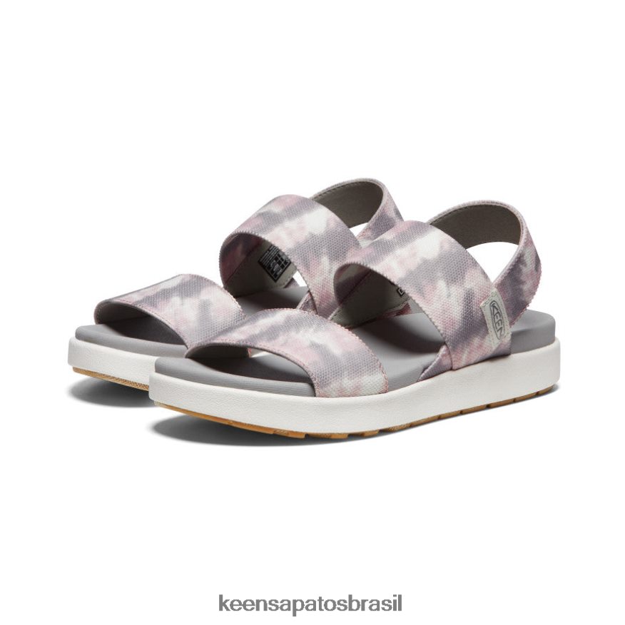 KEEN calçados J8VDXX420 tie dye fulvo/branco estrela sandália elle tiracolo mulheres