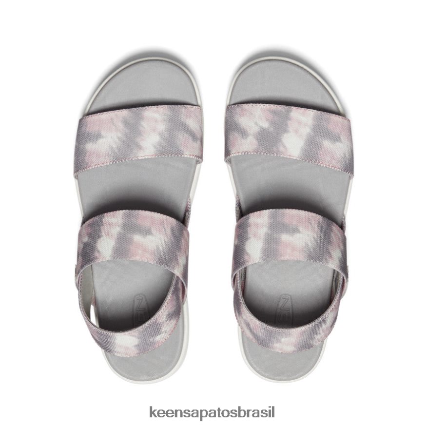KEEN calçados J8VDXX420 tie dye fulvo/branco estrela sandália elle tiracolo mulheres
