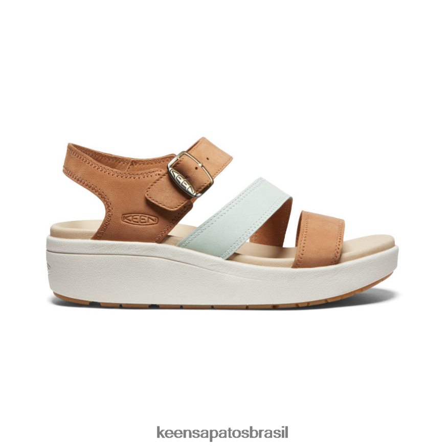 KEEN calçados J8VDXX447 couro natural/claramente água alça traseira elecity mulheres
