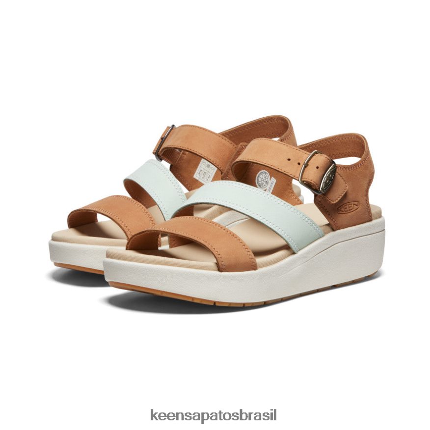 KEEN calçados J8VDXX447 couro natural/claramente água alça traseira elecity mulheres
