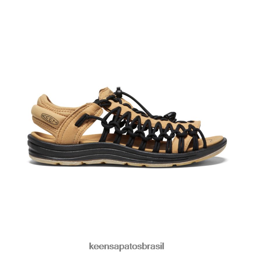 KEEN calçados J8VDXX449 carvalho amarelo/preto uneek ii dedo aberto mulheres