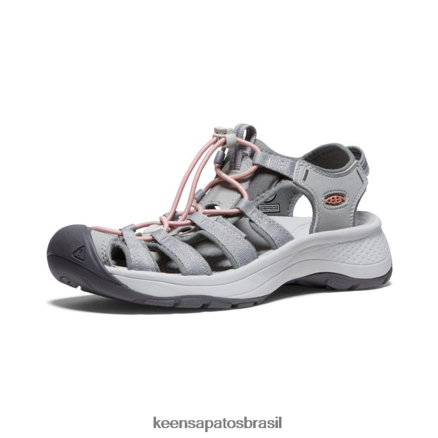 KEEN calçados J8VDXX549 cinza/coral sandália astoria west mulheres