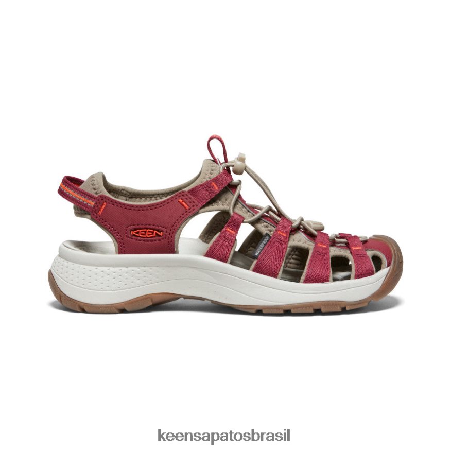 KEEN calçados J8VDXX552 Merlot/Ibis escarlate sandália astoria west mulheres