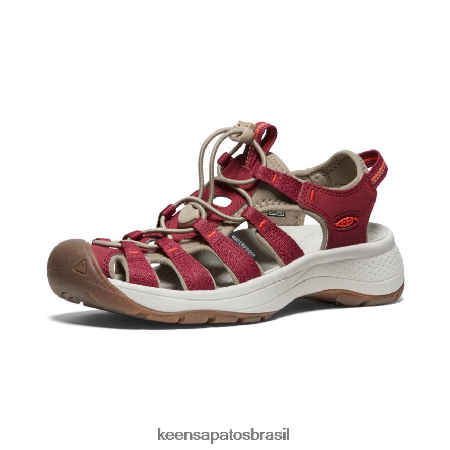 KEEN calçados J8VDXX552 Merlot/Ibis escarlate sandália astoria west mulheres