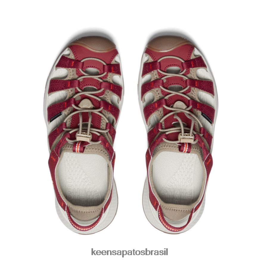 KEEN calçados J8VDXX552 Merlot/Ibis escarlate sandália astoria west mulheres