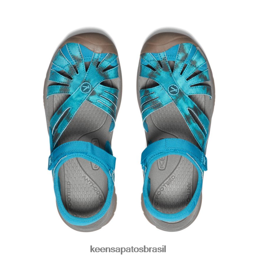 KEEN calçados J8VDXX568 musgo marinho/tie dye sandália rosa mulheres