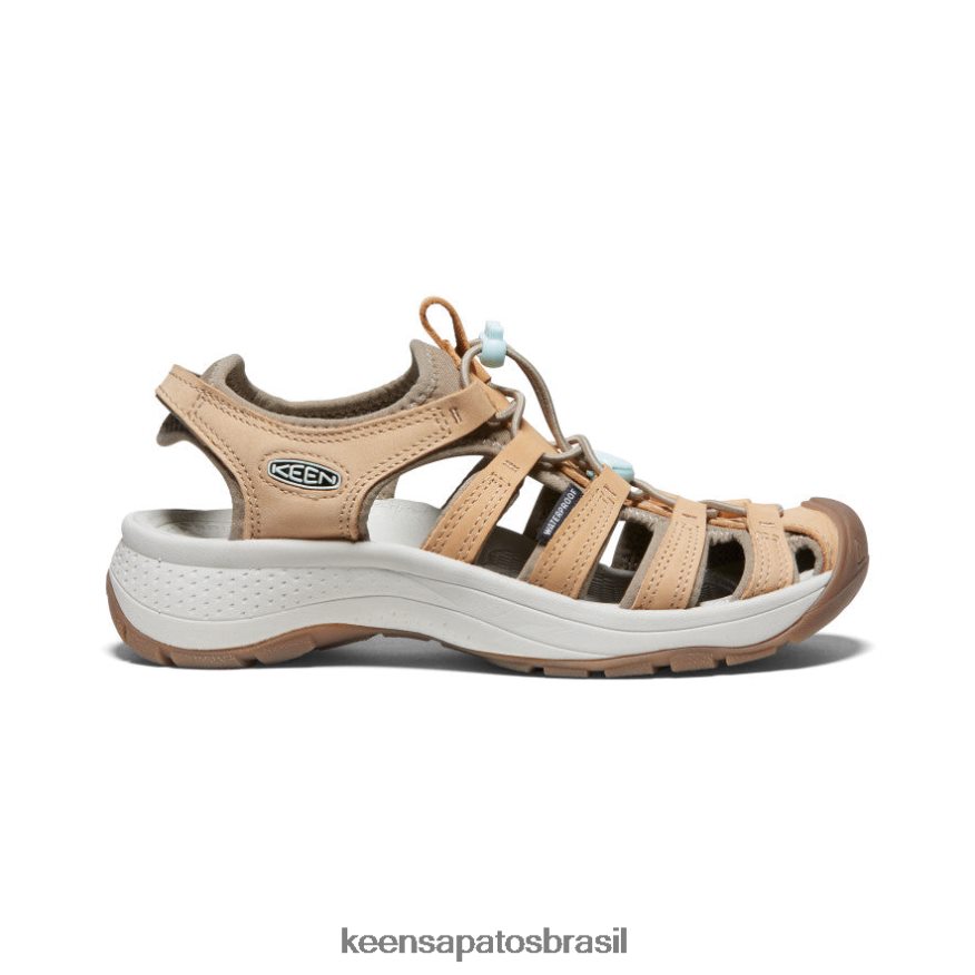 KEEN calçados J8VDXX616 corça/vidro azul sandália de couro astoria west mulheres
