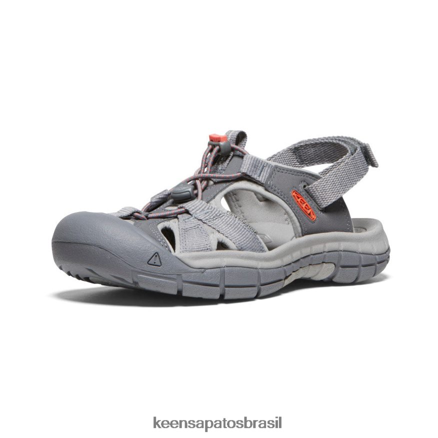 KEEN calçados J8VDXX651 cinza aço/coral sandália ravina h2 mulheres