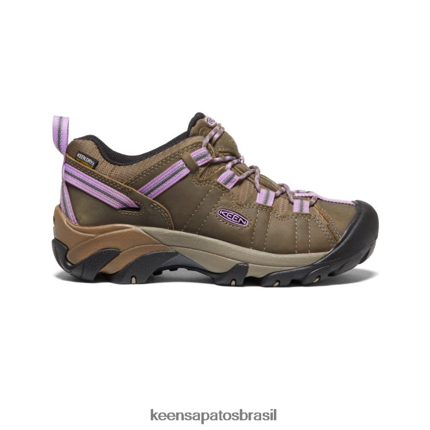 KEEN calçados J8VDXX542 Timberwolf/lavanda inglesa targhee ii à prova d'água mulheres