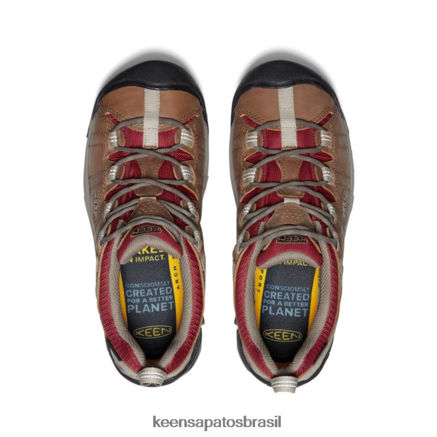 KEEN calçados J8VDXX543 safári/merlot targhee ii à prova d'água mulheres